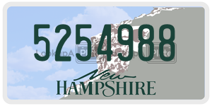 5254988  license plate in NH