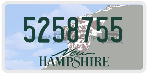 5258755 license plate in New Hampshire