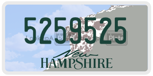 5259525  license plate in NH