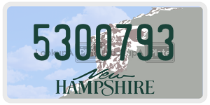 5300793 license plate in New Hampshire