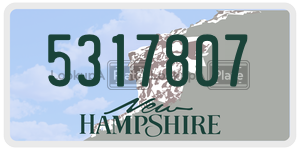 5317807  license plate in NH