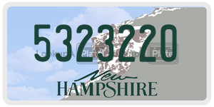 5323220  license plate in NH