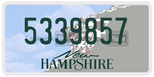 5339857 license plate in New Hampshire