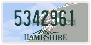 5342961 license plate in New Hampshire