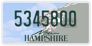 5345800  license plate in NH