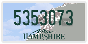 5353073  license plate in NH