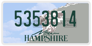 5353814  license plate in NH