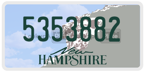 5353882 license plate in New Hampshire