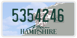 5354246  license plate in NH