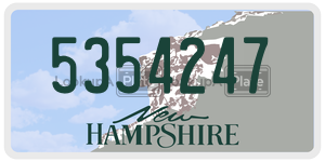 5354247  license plate in NH