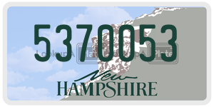 5370053  license plate in NH