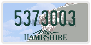 5373003  license plate in NH