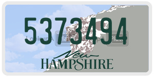 5373494  license plate in NH