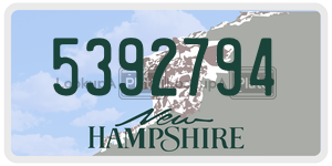 5392794 license plate in New Hampshire