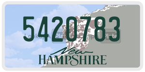 5420783  license plate in NH