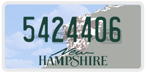 5424406 license plate in New Hampshire