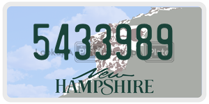 5433989  license plate in NH