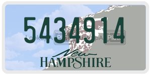 5434914  license plate in NH