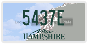 5437E  license plate in NH