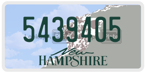 5439405 license plate in New Hampshire
