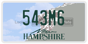 543M6  license plate in NH
