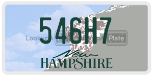546H7  license plate in NH