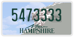 5473333  license plate in NH
