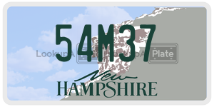 54M37  license plate in NH