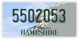 5502053 license plate in New Hampshire