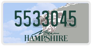 5533045 license plate in New Hampshire