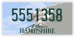 5551358  license plate in NH