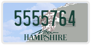 5555764  license plate in NH