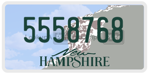 5558768  license plate in NH