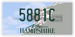 5881C  license plate in NH
