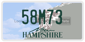 58M73  license plate in NH
