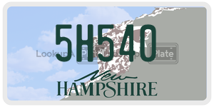 5H540 license plate in New Hampshire