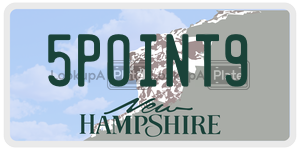 5POINT9  license plate in NH
