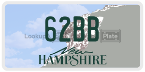 62BB  license plate in NH