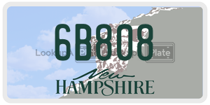 6B808  license plate in NH