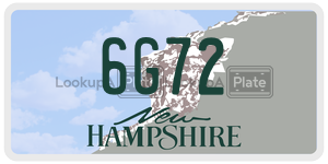 6G72  license plate in NH