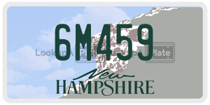 6M459  license plate in NH