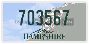 703567 license plate in New Hampshire