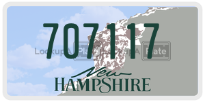 707117  license plate in NH