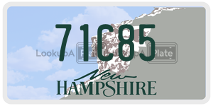 71C85  license plate in NH