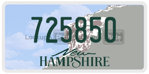 725850  license plate in NH
