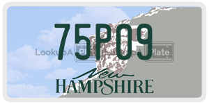 75P09  license plate in NH