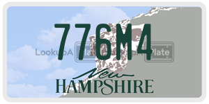 776M4  license plate in NH