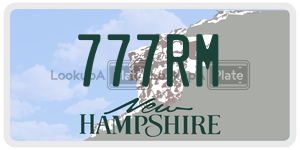 777RM  license plate in NH