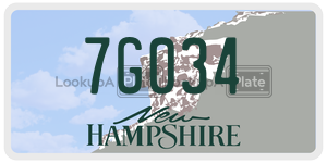 7G034  license plate in NH