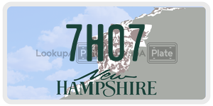 7H07  license plate in NH